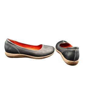 Acorn Black Leather Ballet Flats Comfort Shoes Women’s Size 9